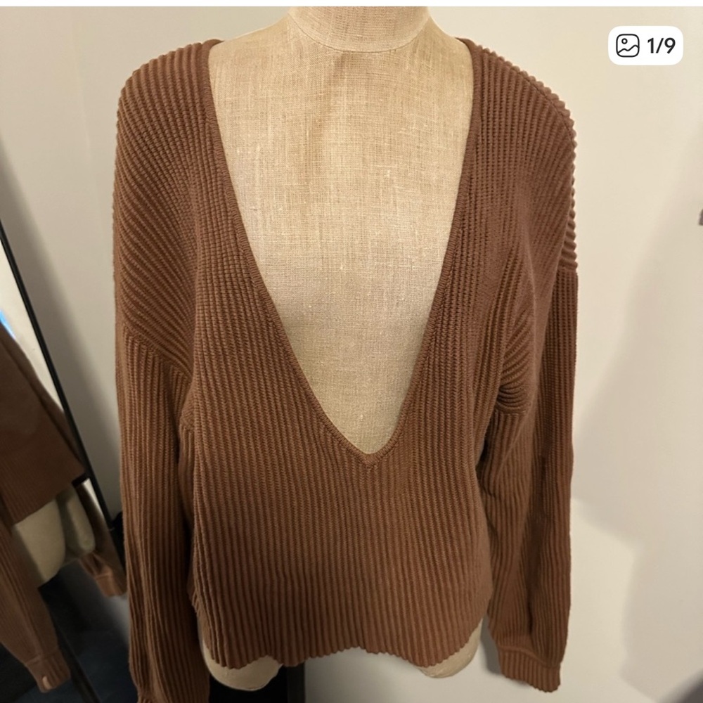 Lunya Cozy Cotton Reversible Sweater Size Medium